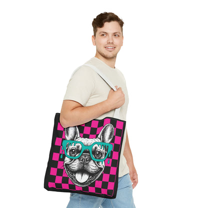 Cool French Bulldog Tote Bag, Stylish Dog Lover's Gift, Pet Accessory, Fashionable Beach Bag, Unique Carry All